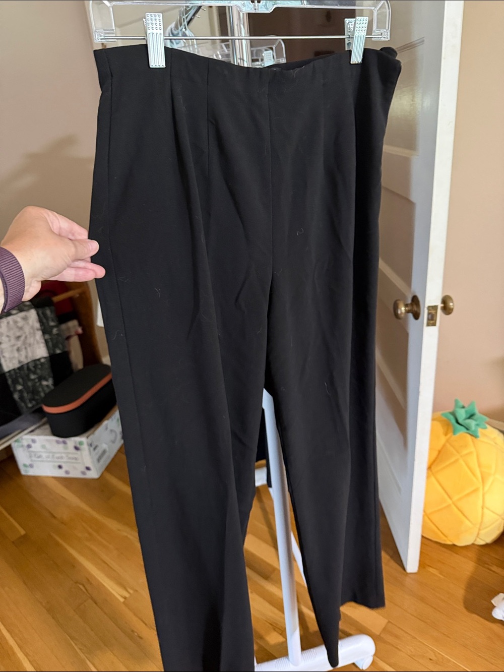 East 5th Black Straight-Leg Dress Trousers